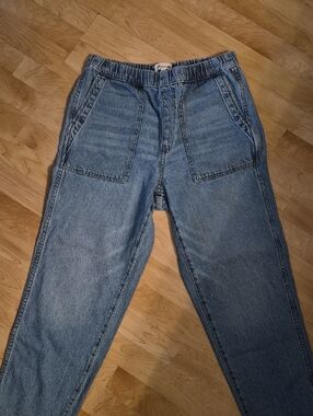 Madewell Relaxed Blue Denim Jeans with Elastic Waist